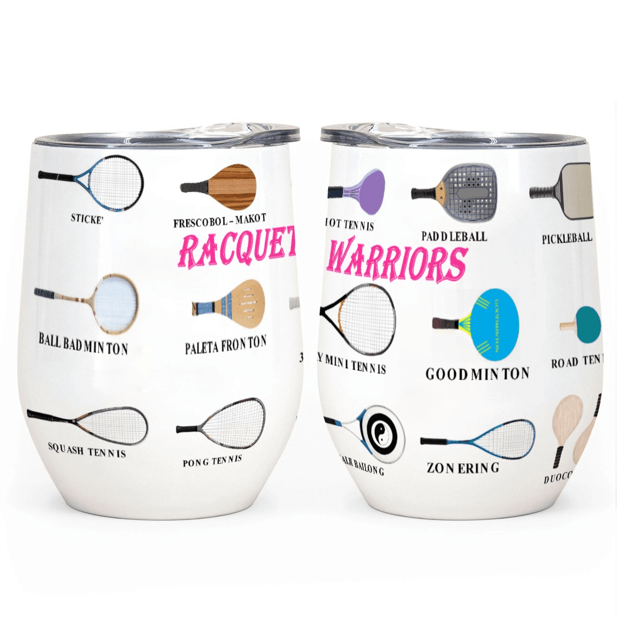 Racquet Warriors Sports Tumbler Set